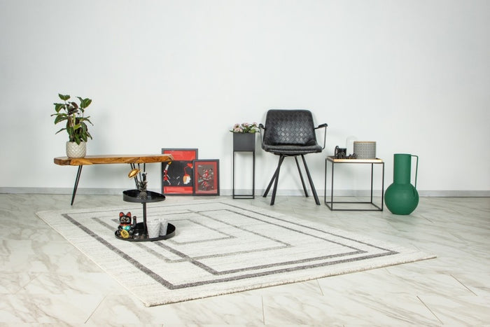 Lalee Trendy Carving 120 x 170 cm Vloerkleed Zilver