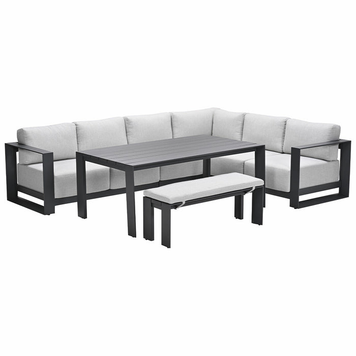 Garden Impressions Malakka lounge dining set 6-delig - valley sand