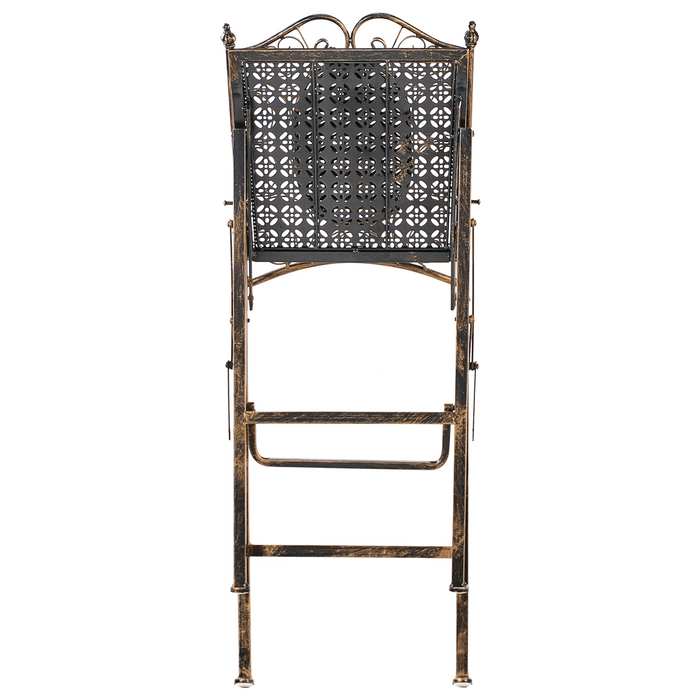 Beliani - BORMIO - Tuinbarkruk set van 2 - Zwart - IJzer