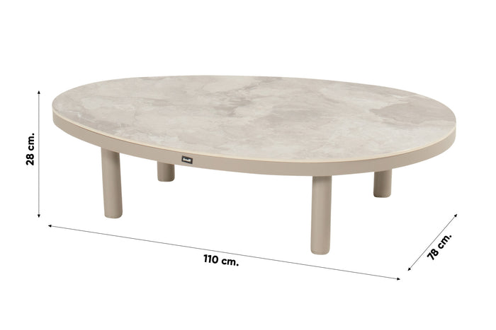 Hartman Bjorn ovale loungetafel - Taupe