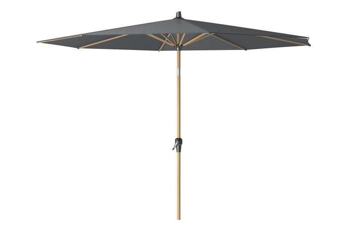 Platinum Riva stokparasol 3 m. rond - Teak Antraciet