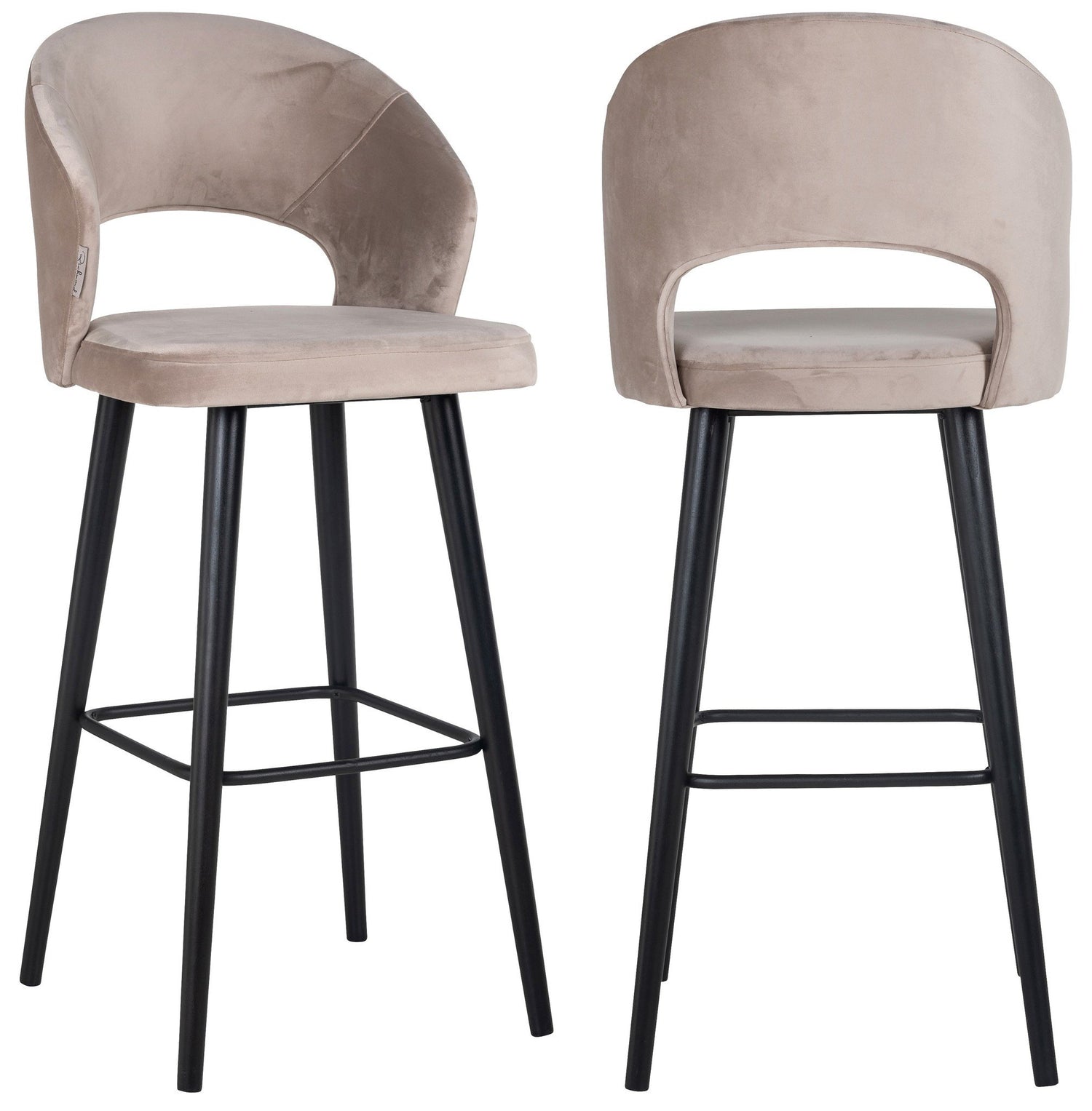 Richmond Interiors Savoy Barstoel Khaki Velvet