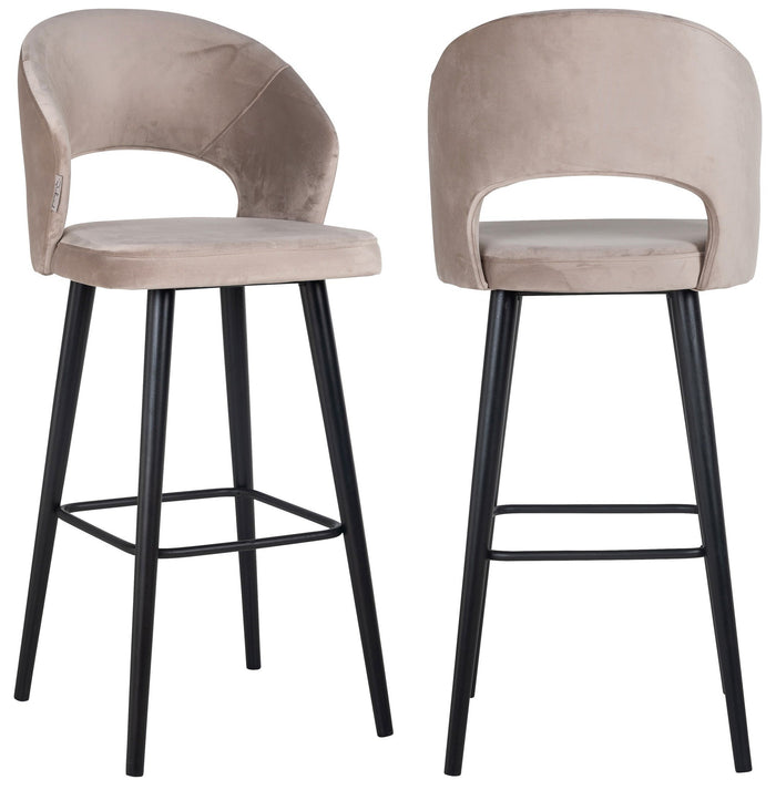 Richmond Interiors Savoy Barstoel Khaki Velvet