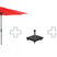 Zweefparasol Lotus - met voet en hoes - 300 cm - Rood doek