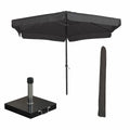 Garden Impressions Delta parasol Ø300cm d. grijs Cosmo voet en hoes