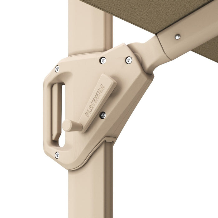 Platinum Challenger Zweefparasol T1 Premium 4x3 m. - Champagne - Sandstone