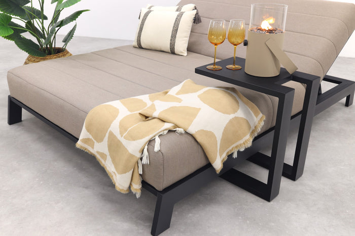 VDG Mexico 2-persoons ligbed + bijzettafel - Sunbrella|Taupe