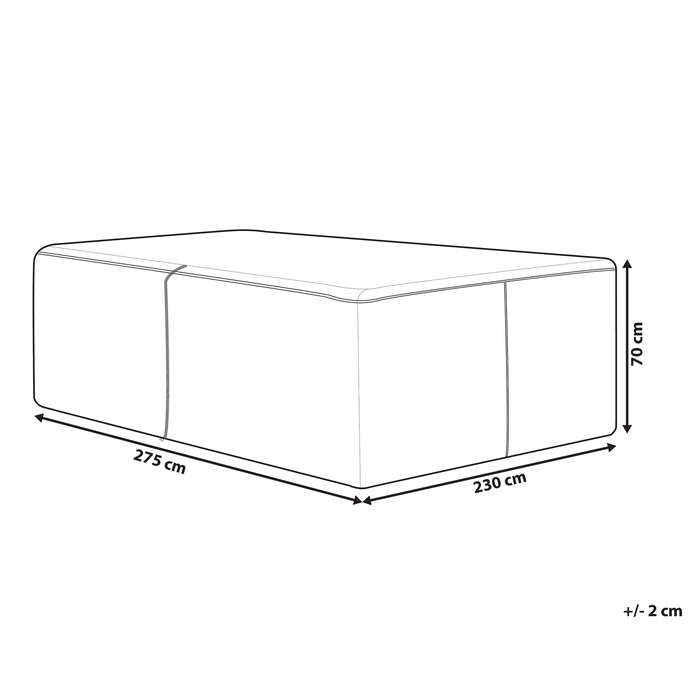 Beliani - CHUVA - Beschermhoes - Zwart - 275 x 230 x 70 cm - Polyester