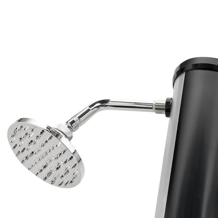 Beliani - ELQUI - Buitendouche op zonne-energie - Zwart|Zilver - PVC