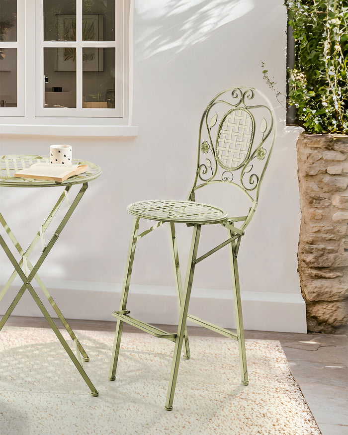 Beliani - BIVIO - Tuinbarkruk set van 2 - Lichtgroen - IJzer