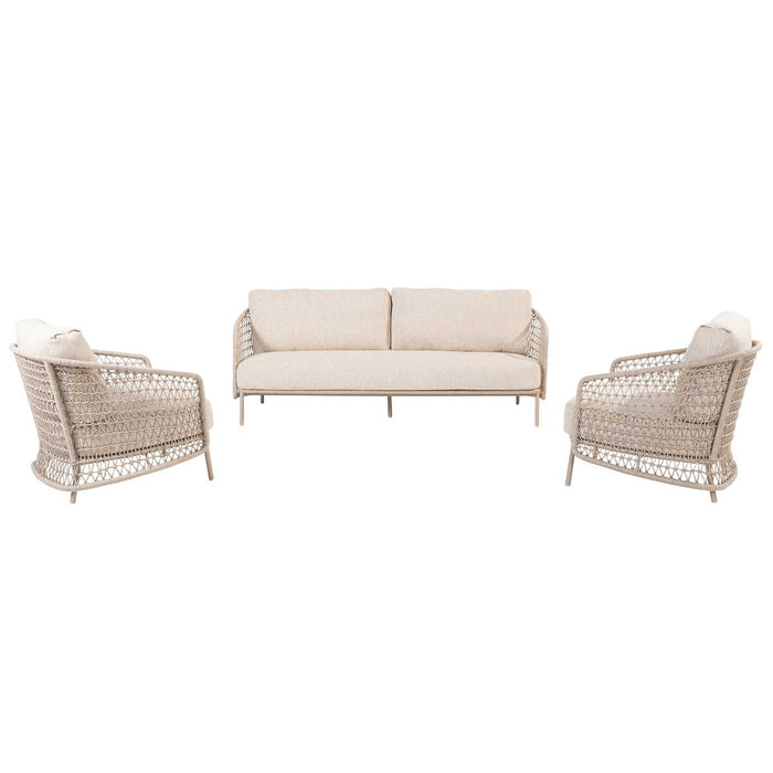 4 Seasons Outdoor Puccini loungeset 3-delig - latte