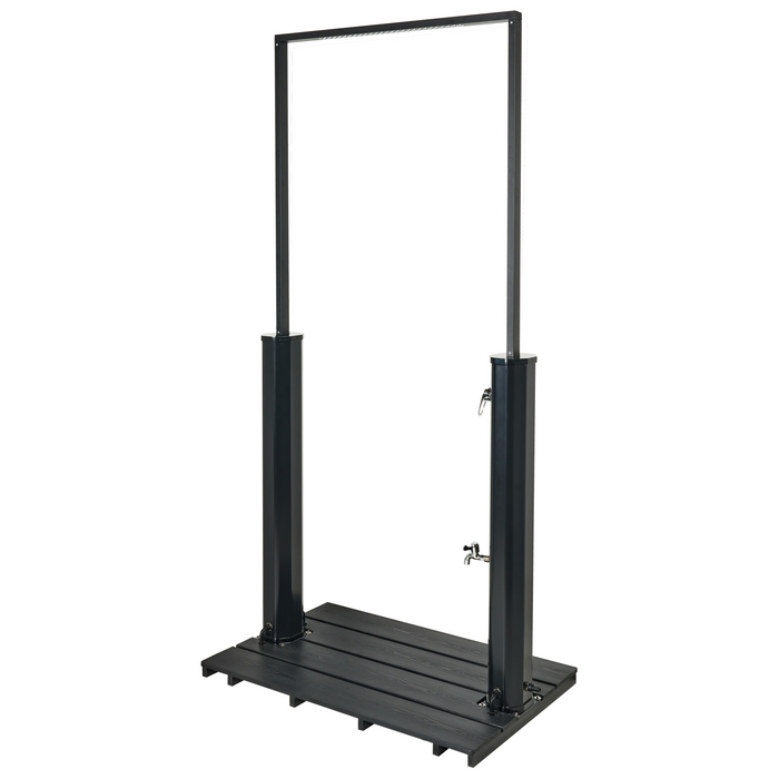 Beliani - MARACAIBO - Buitendouche op zonne-energie - Zwart - PVC
