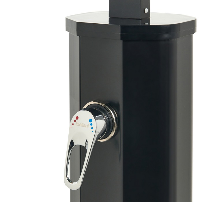 Beliani - MARACAIBO - Buitendouche op zonne-energie - Zwart - PVC