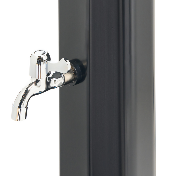 Beliani - MARACAIBO - Buitendouche op zonne-energie - Zwart - PVC