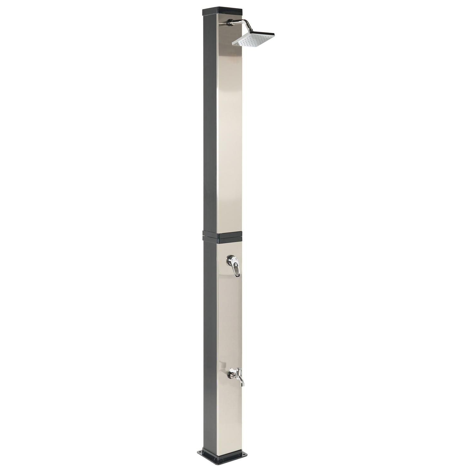 Beliani - BUENOS - Buitendouche op zonne-energie - Zwart - PVC