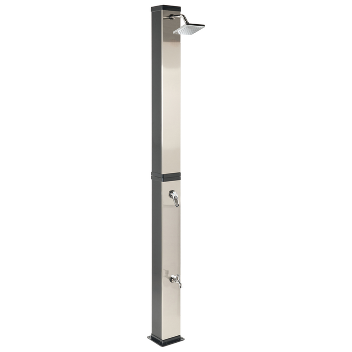 Beliani - BUENOS - Buitendouche op zonne-energie - Zwart - PVC