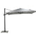 Hawaii Big Pole II parasol - 350x350 cm - carbon black - royal grijs