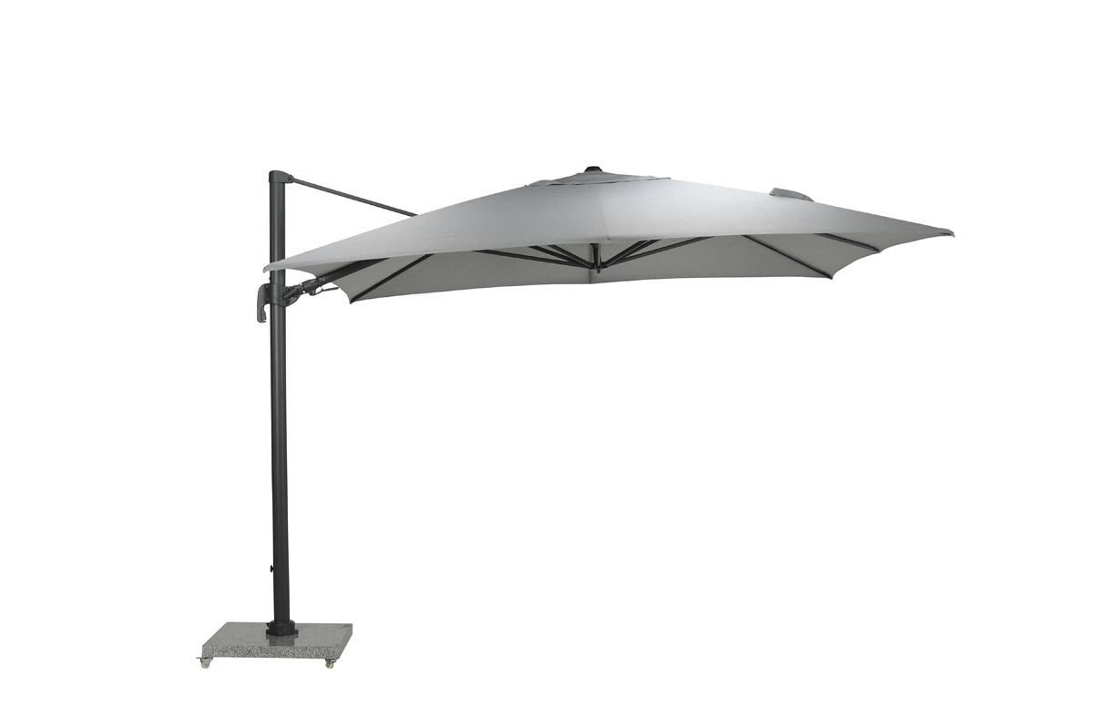 Hawaii Big Pole II parasol - 350x350 cm - carbon black - royal grijs