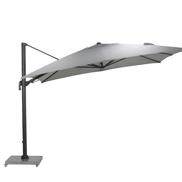Hawaii Big Pole II parasol - 350x350 cm - carbon black - royal grijs