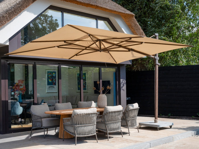 4 Seasons Finca Zweefparasol 300x400 cm. - beach|dark woodlook