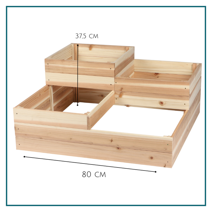 HIXA Moestuin Kweekbak Plantenbak Verhoogd voor Zaden & Planten 80x...