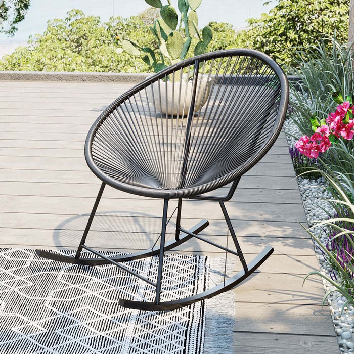 Kare Design Acapulco Schommelstoel - zwart