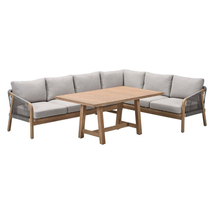 Garden Impressions Alora lounge dining set 3-delig rechts - grey sand