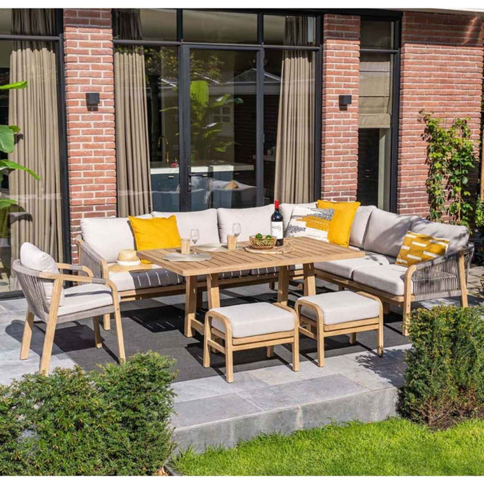 Garden Impressions Alora lounge dining set 3-delig rechts - grey sand