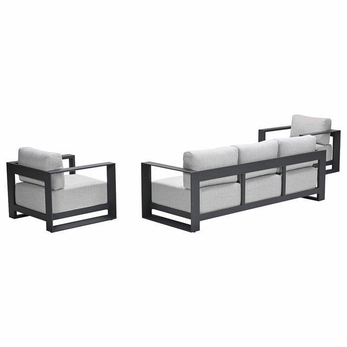 Garden Impressions Malakka loungeset 3-delig - donker grijs