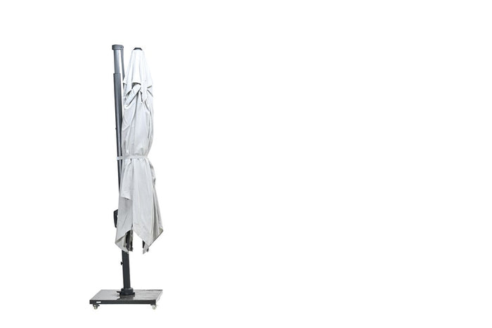 Hawaii Big Pole telescoop parasol - 350x350cm -carbon black-royal zand