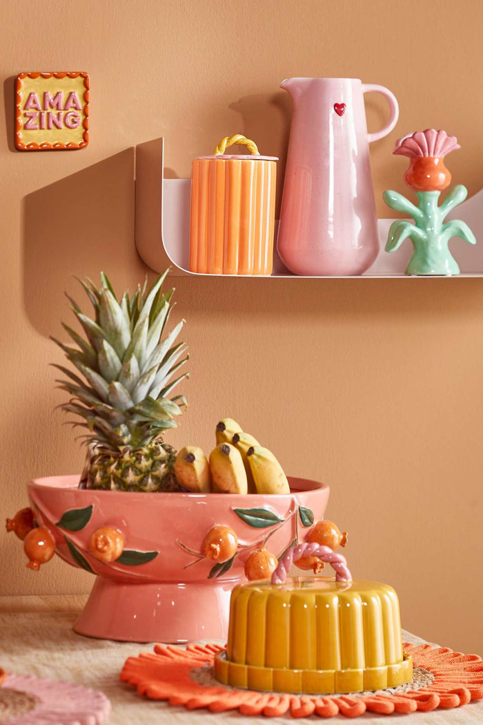 Mica Decorations Karaff Jug - 16x13x24.5 cm - porcelaine - Roze