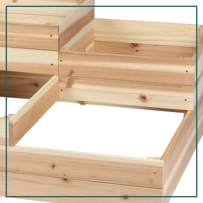 HIXA Moestuin Kweekbak Plantenbak Verhoogd voor Zaden & Planten 80x...