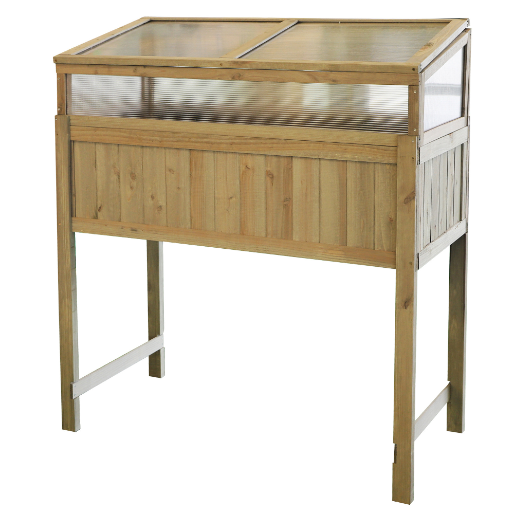 HIXA Kweekbak op poten Moestuin met Deksel voor Zaden & Planten 120...