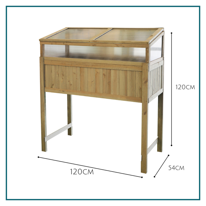 HIXA Kweekbak op poten Moestuin met Deksel voor Zaden & Planten 120...