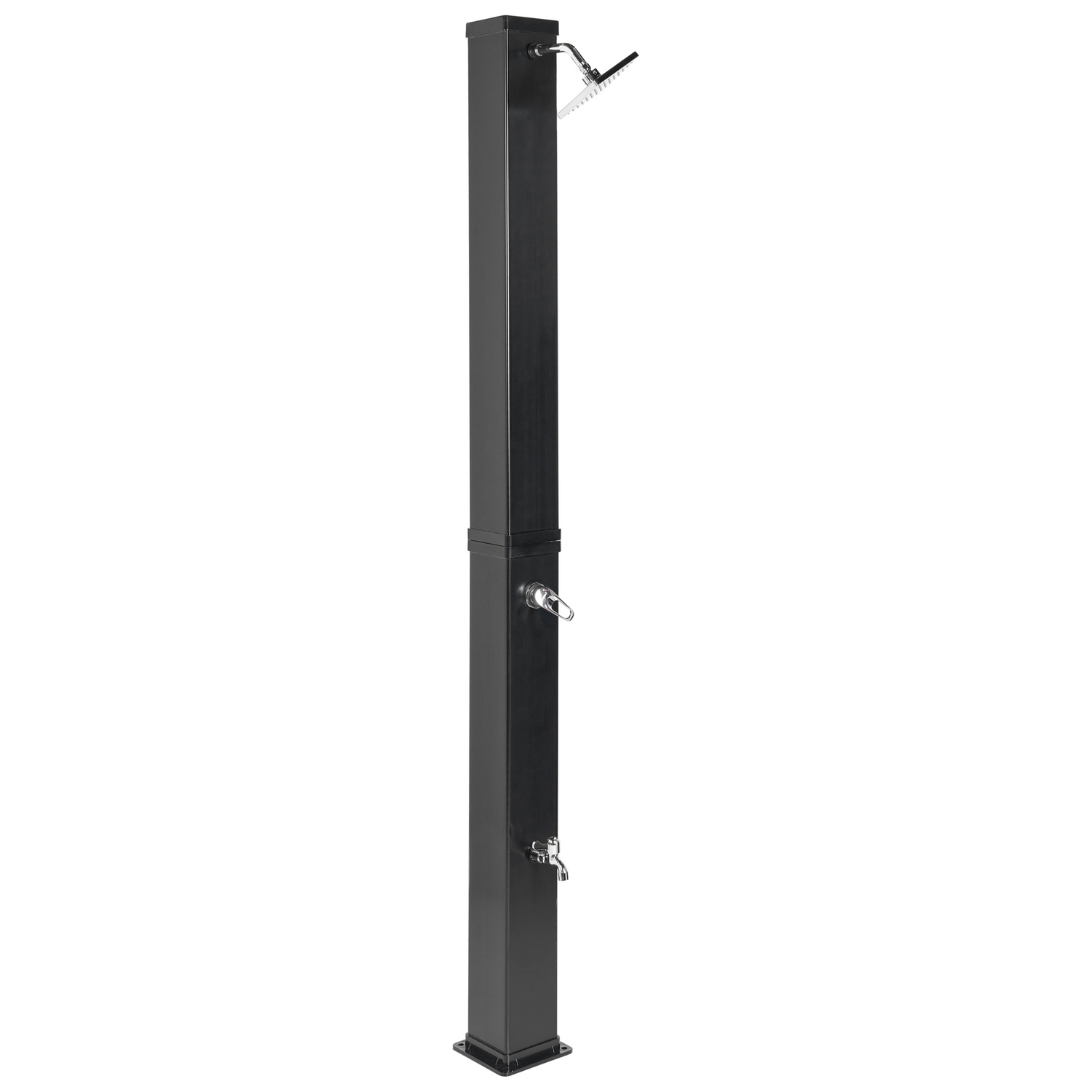 Beliani - YARACUY - Buitendouche op zonne-energie - Zwart - PVC