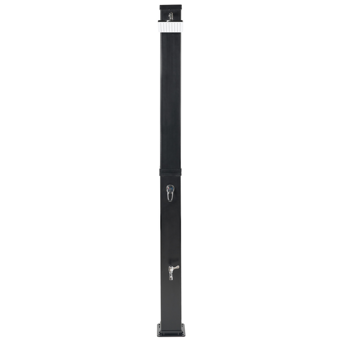 Beliani - YARACUY - Buitendouche op zonne-energie - Zwart - PVC