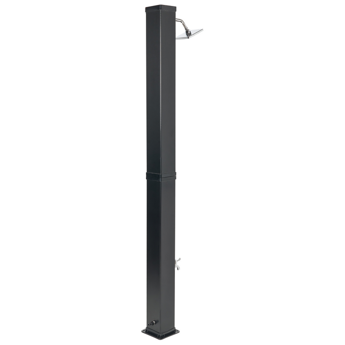 Beliani - YARACUY - Buitendouche op zonne-energie - Zwart - PVC