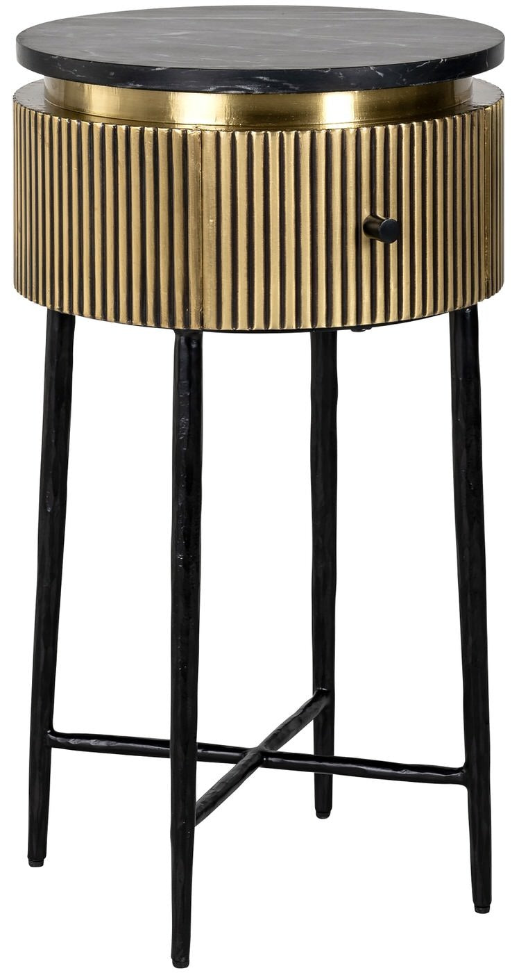 Richmond Interiors Ironville Ronde Bijzettafel met Lade