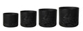 Artstone Pot Celine - Set van 4 - Zwart