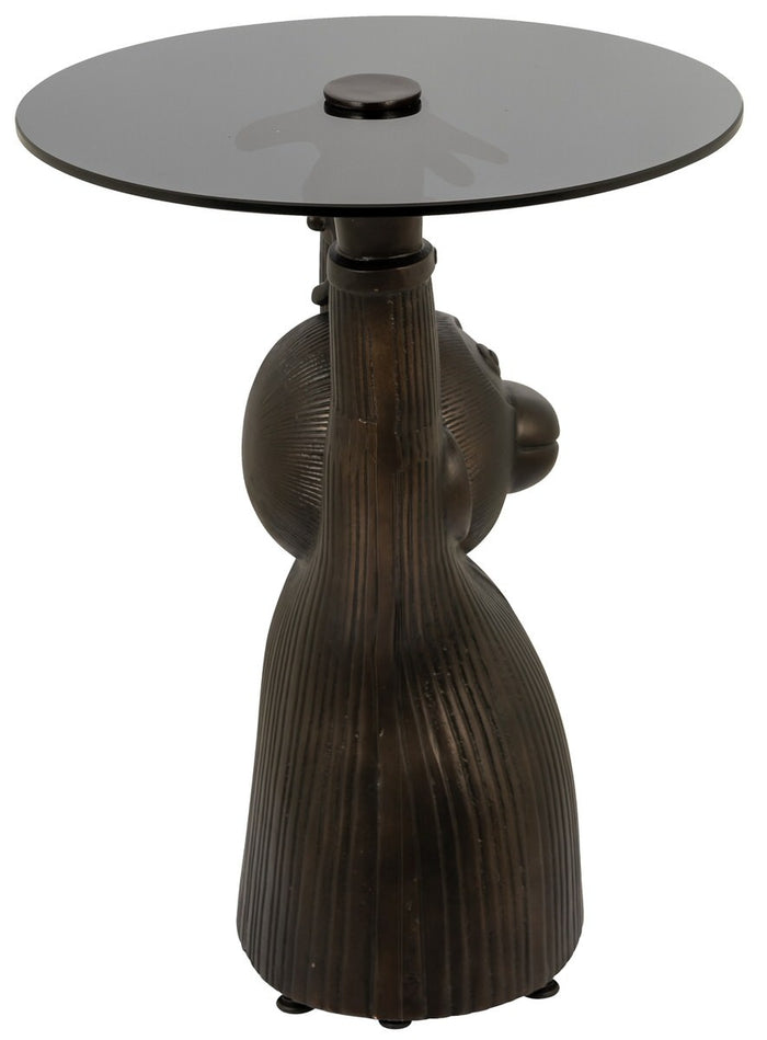 Richmond Interiors Ape Bijzettafel Brons | Glas