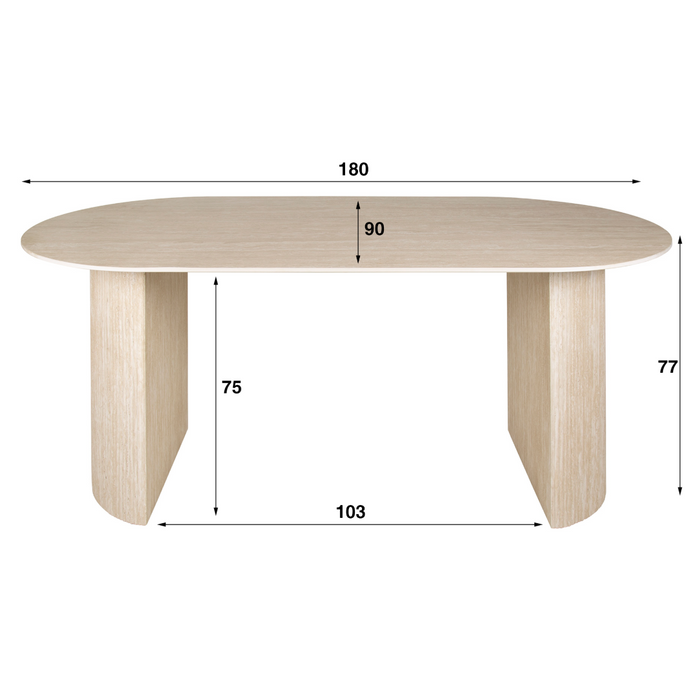 AnLi Style Eetkamertafel 180 Romano arch ceramic