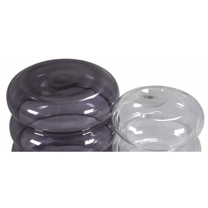 Bijzettafel Rosella - Zwart - Glas - 38x38x38cm (BxHxD)