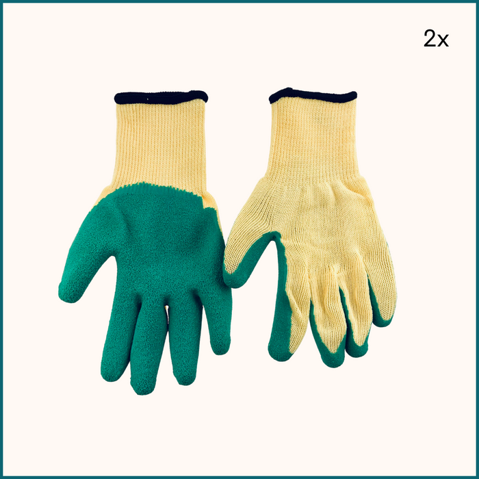 HIXA Tuinhandschoenen 2 Stuks Extra Grip Latex Groen One Size