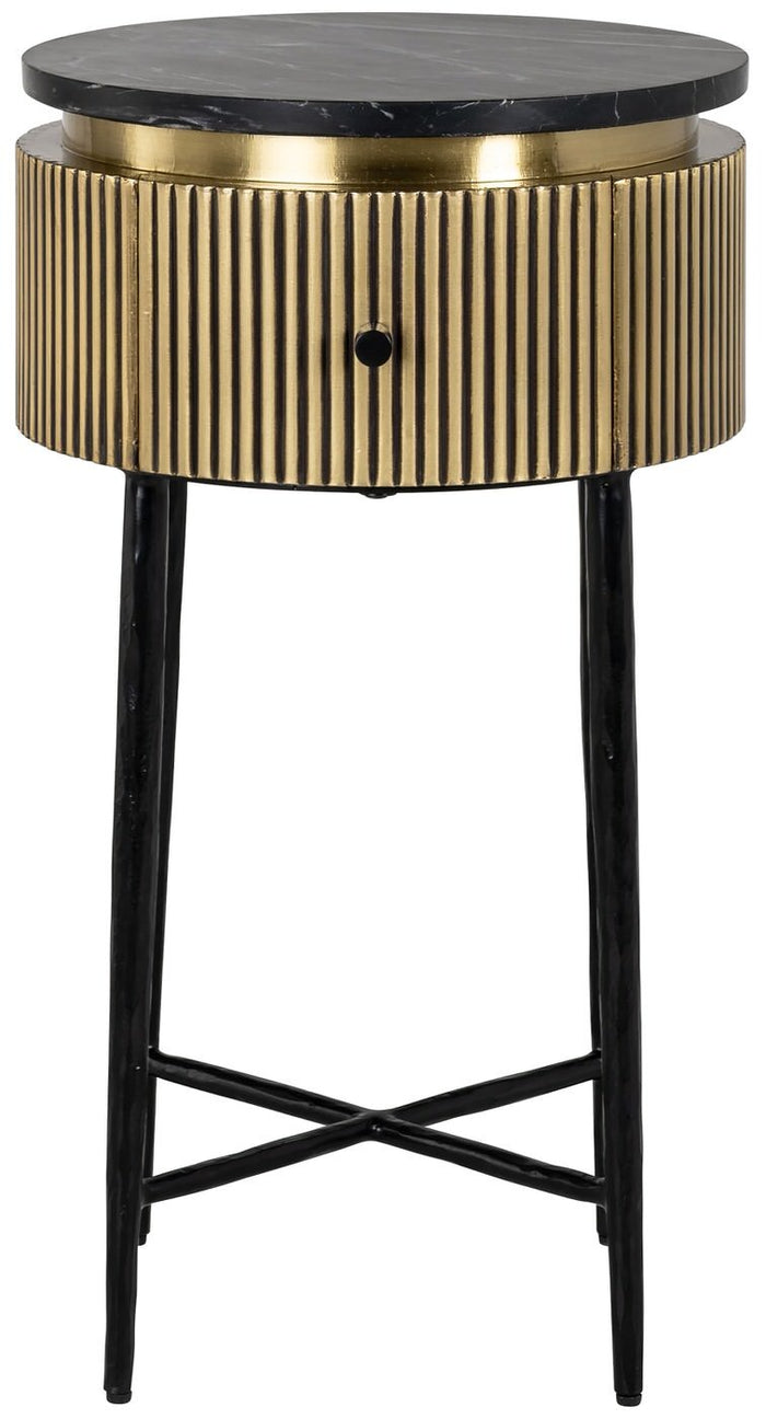 Richmond Interiors Ironville Ronde Bijzettafel met Lade