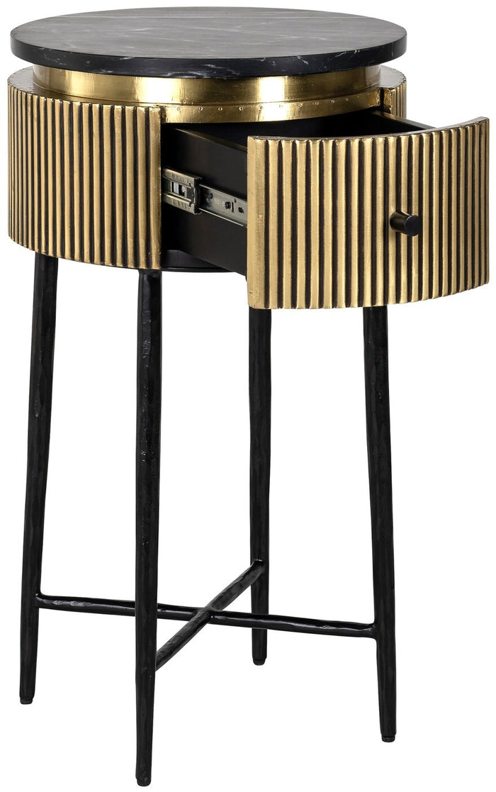 Richmond Interiors Ironville Ronde Bijzettafel met Lade