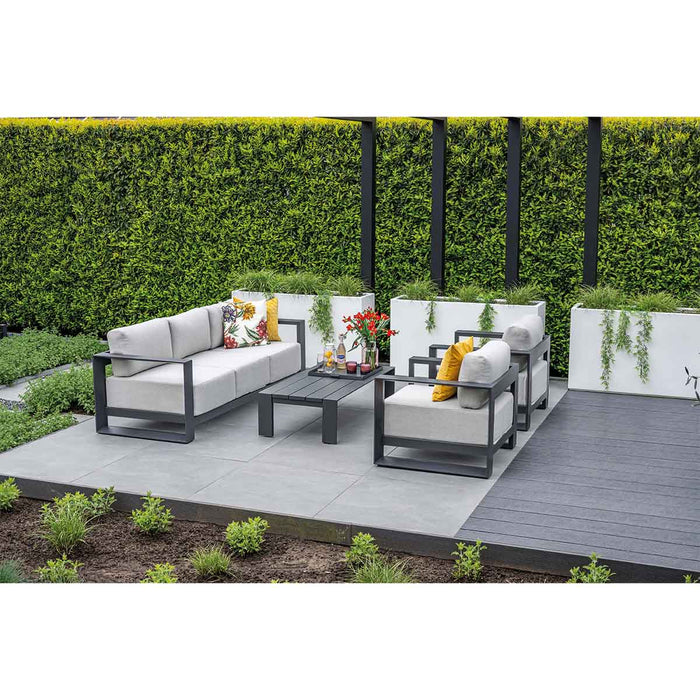 Garden Impressions Malakka loungeset 3-delig - donker grijs