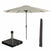 Garden Impressions Lotus parasol Ø300cm - ecru Cosmo voet en hoes