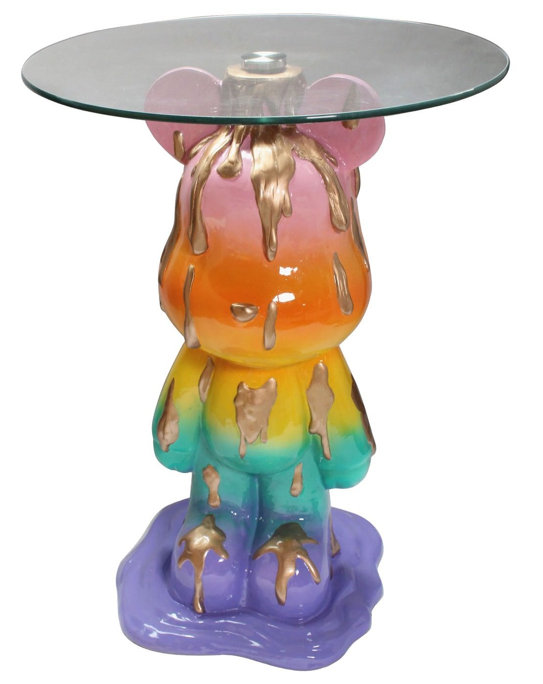 Richmond Interiors Ebba Glazen Bijzettafel Beer-Vormig