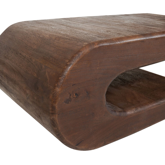 Home67 - Salontafel Maan - Espresso Mangohout - 110 x 60 cm