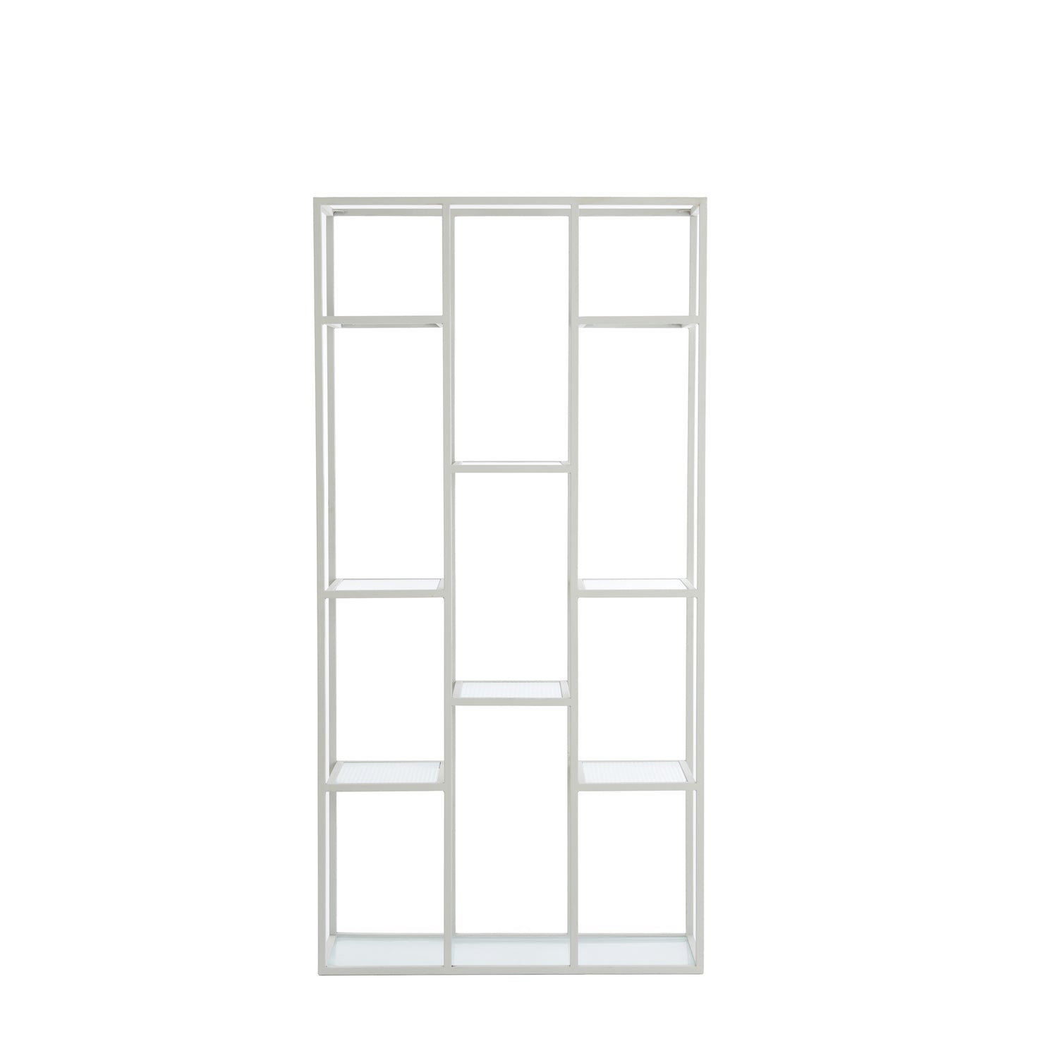 Light&living Kast open 100x36x200 cm PIUAR glas helder+crème